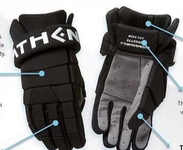 Athena Knit Black Glove 10"